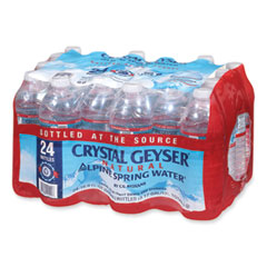 Crystal Geyser® Natural Alpine Spring Water, 16.9 oz Bottle, 24/Carton
