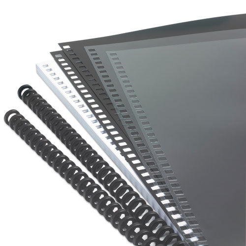 image_202e27ef-9ea1-4e71-bf93-15ea9ae0ad43 GBC® Instant Report Kit, 5/16" Capacity, Clear/Black Cover, Black Spine - Image 1