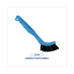 Boardwalk® Grout Brush, Black Nylon Bristles, 8.13" Blue Plastic Handle - Image 2